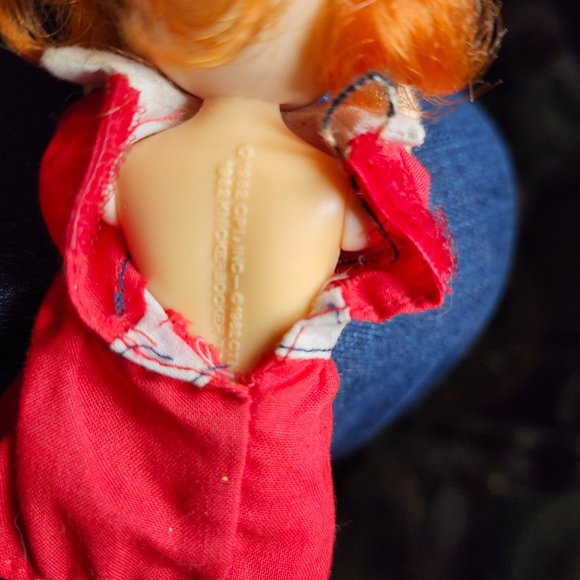 Vintage Little Orphan Annie Doll 6" 1982 Knickerbocker Toys Co No Shoes - Picture 3 of 4